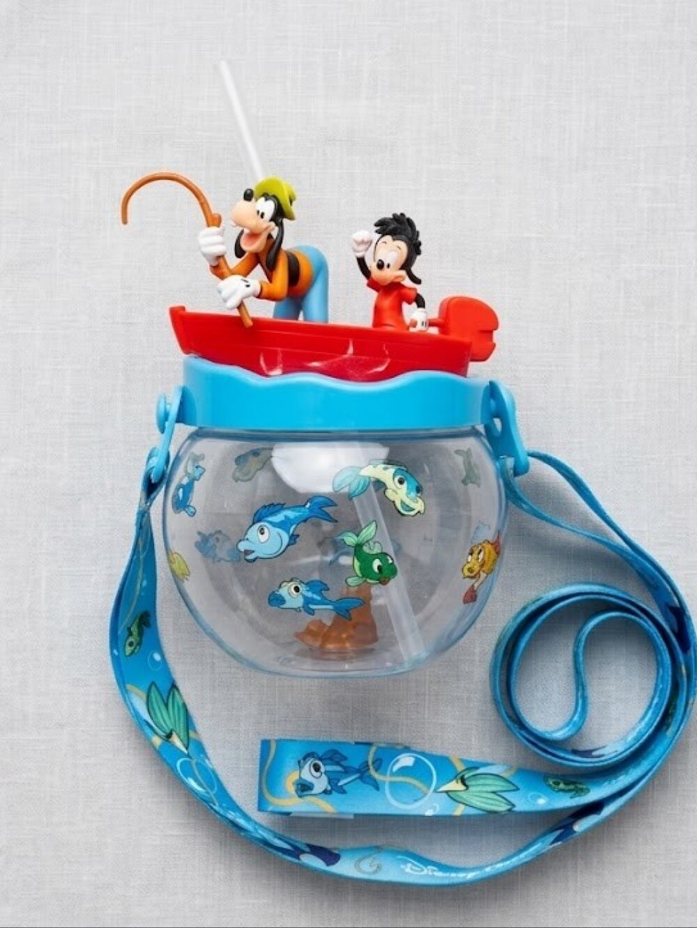 Disney Parks Goofy & Max Fishing Sipper Bottle